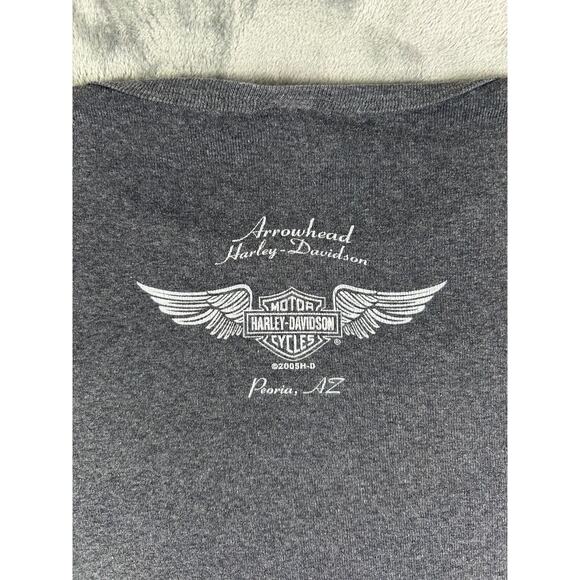 VTG Harley-Davidson Women's Long Sleeve Shirt XL Pink Logo Biker Top Phoenix AZ - Picture 9 of 10